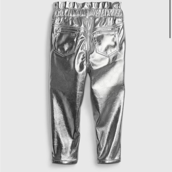 Gap Toddler Just Like Mom Jeans Metallic Silver - Picture 2 of 8